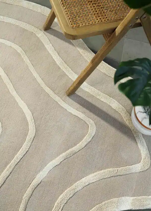 Serenity Lines - Abstract Shaped Rug