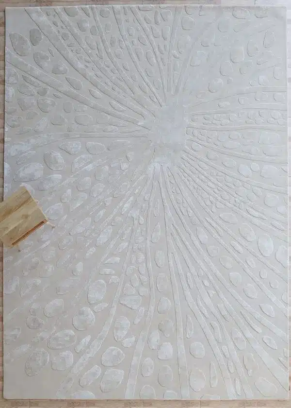 Luxurious multicolor wool rug handmade with cotton blend, model HTWV 152, showing vibrant warm tones and rich texture