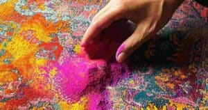 protect rugs during holi using layered rugs and entry mats