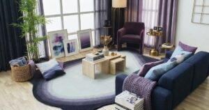 rugs for interior styling in a modern and cozy living room