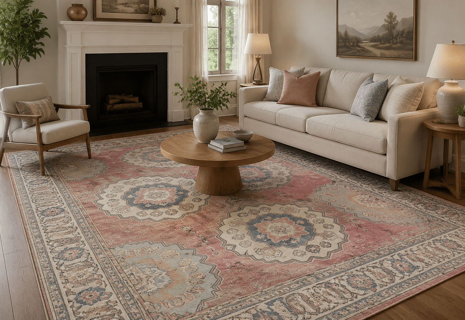 styling a distressed rug